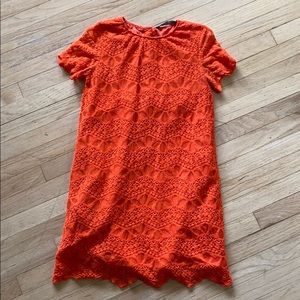 Orange lace dress